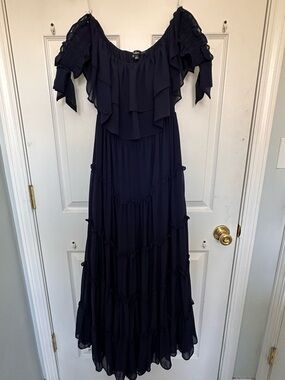 Lulus Chance for Us Navy Tiered Dress